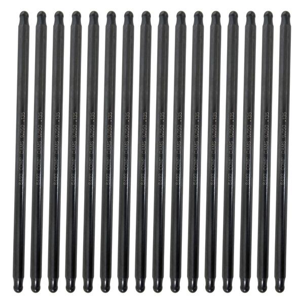 Hi-Tech One-Piece 9.050" Long, .135" Wall, 3/8" Diameter Pushrod - Set of 16
