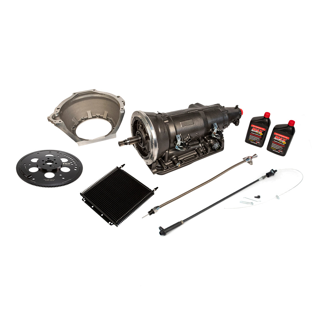 4x Four Speed Transmission for 50 oz. Externally Balanced Small Block Ford, Non-Electronic 700R4-Based, 550HP