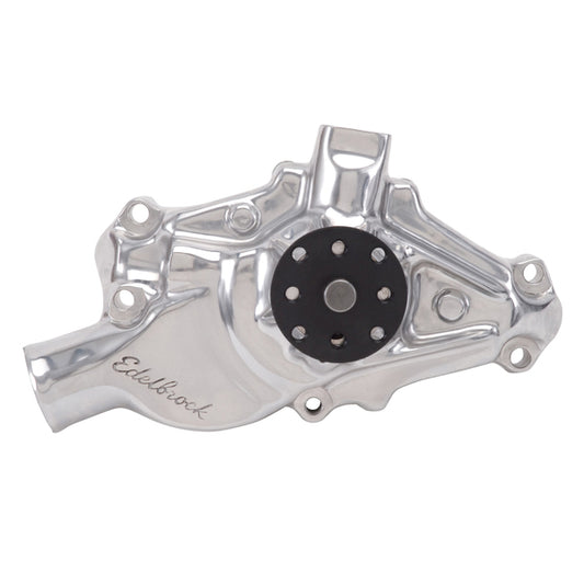 Edelbrock Water Pump for Small-Block Chevy in Polished Finish (Short)