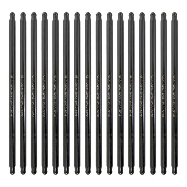 Hi-Tech One-Piece 9.150" Long, .135" Wall, 3/8" Diameter Pushrod - Set of 16