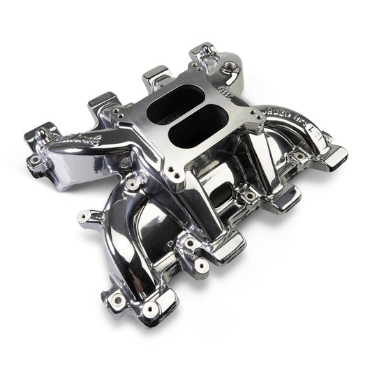 Edelbrock Performer RPM Small Block Chevy LS1 Intake Manifold Only, Chrome Plasma finish
