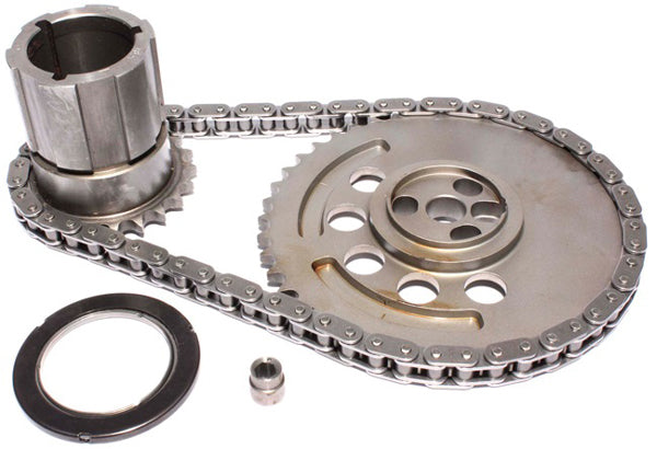 LS Single Chain Hex Adjust Type for 3-Bolt Cam, 4 Pole Reluctor (58x), One-Piece Oil Cog with Gear