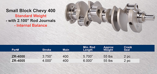 LPC Forged 4340 Steel Crankshaft 400 Small Block Chevy