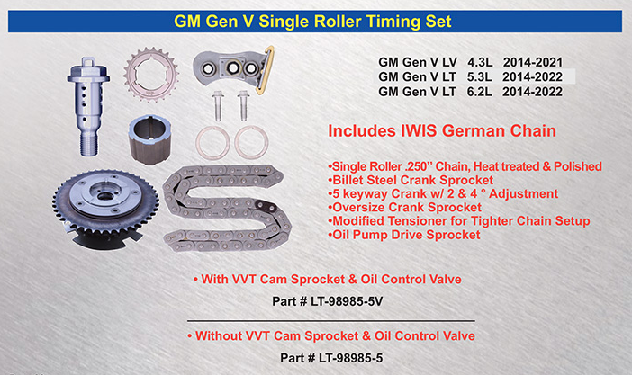 Chevy Timing Kit Gen V Single Roller Sets