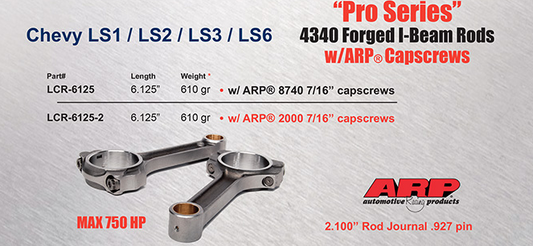Chevy LS / Pro Series 4340 Forged / I-Beam Rods