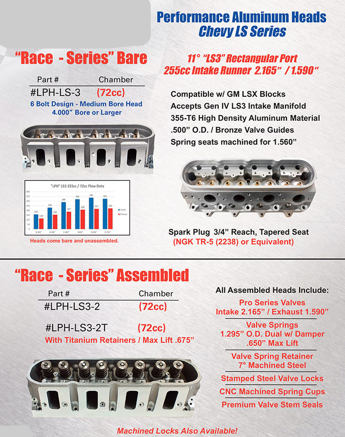 Race Series Chevy LS / Aluminum Heads / Bare & Assembled