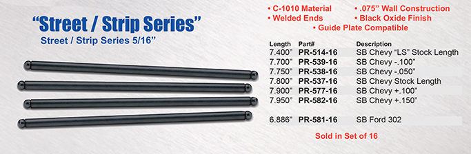 SBC / SBF / Street / Strip Series Push Rods