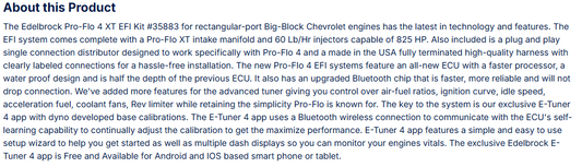 Edelbrock Pro-Flo 4 EFI XT-Style For Chevy Big-Block Rectangle Port