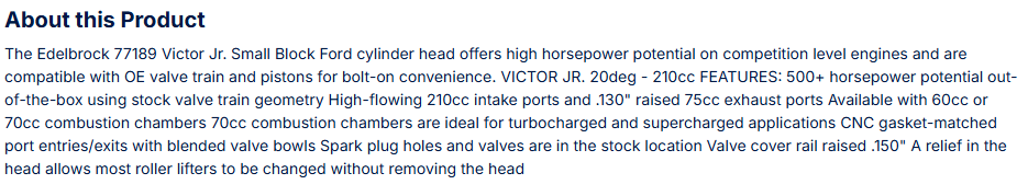 Victor Jr Small-Block Ford Cylinder Head Hydraulic Roller Springs