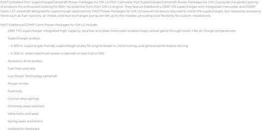 Race Supercharger Kit for GM LS1