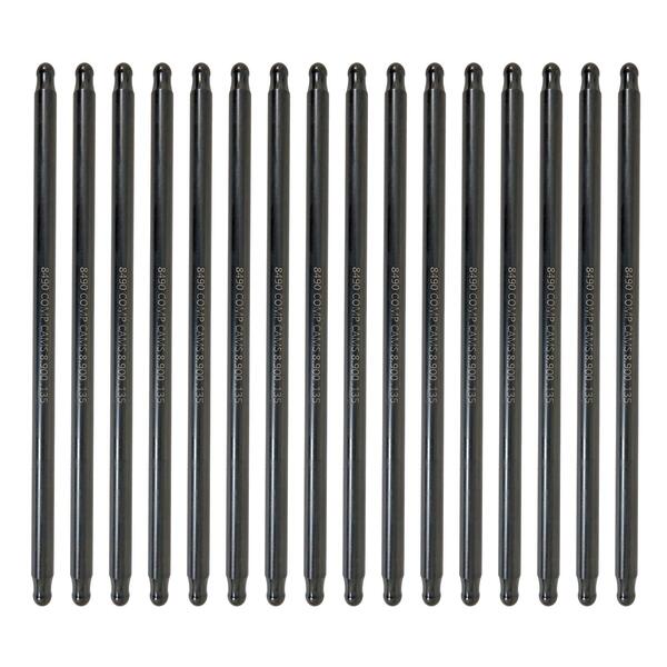 Hi-Tech One-Piece 8.900" Long, .135" Wall, 3/8" Diameter Pushrod - Set of 16