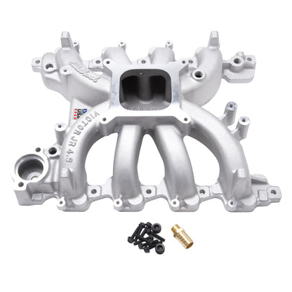 Edelbrock Victor Jr. Ford 4.6L SOHC Modular Carburetor Intake Manifold Without Electronics