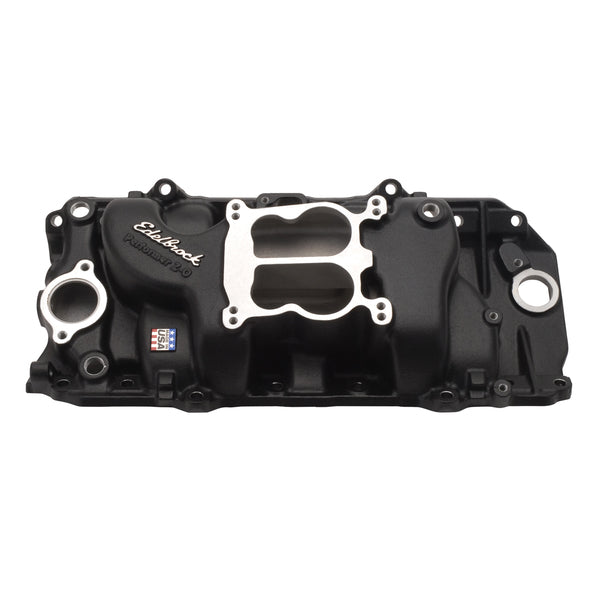 Edelbrock Performer 2-O Intake Manifold for 1965-90 Big-Block Chevy, Black Finish