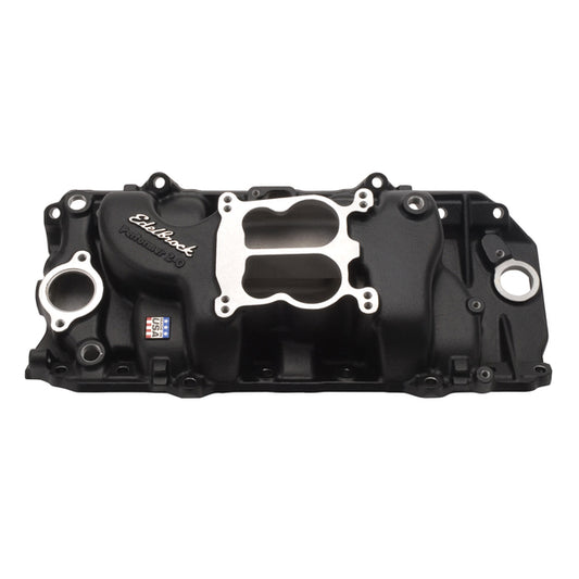 Edelbrock Performer 2-O Intake Manifold for 1965-90 Big-Block Chevy, Black Finish