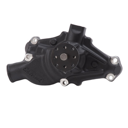 Edelbrock Water Pump for Small-Block Chevy in Black Finish (Short)