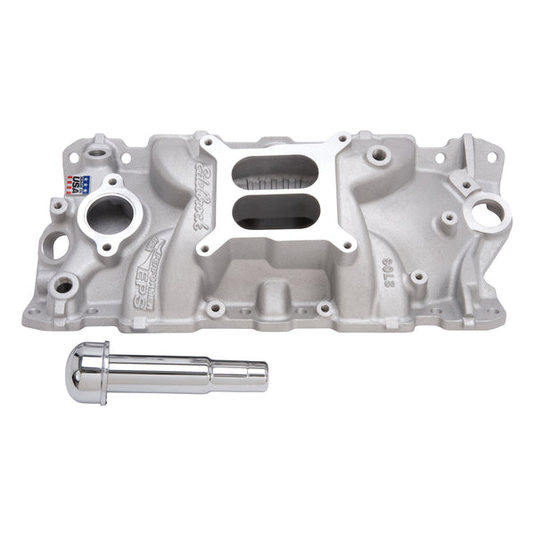 Edelbrock Performer EPS Intake Manifold w/ Oil Fill Tube for 1955-86 Small-Block Chevy
