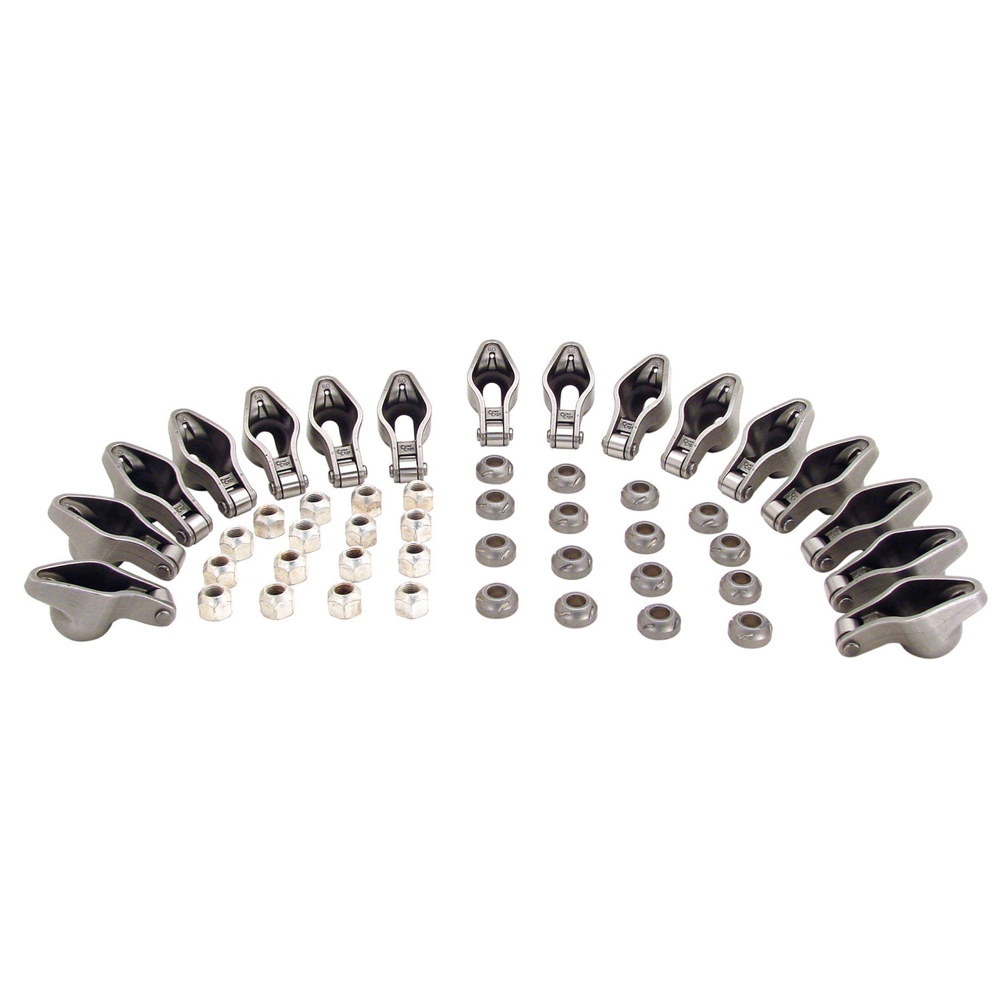 Magnum Roller Rocker Arms for Chevy; 3/8" Stud, 1.6 Ratio - 16 Qty
