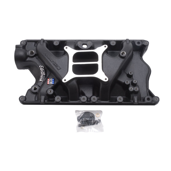Edelbrock Performer 351-W Intake Manifold for S/B Ford 351 Windsor, Black Finish