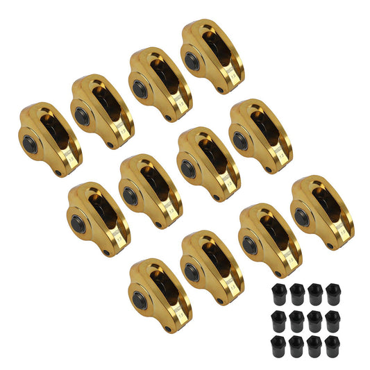 Ultra-Gold ARC Series Aluminum Rocker Arms for Chevy; 3/8" Stud, 1.5 Ratio - Set of 12