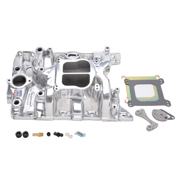 Edelbrock Performer Intake Manifold for 1965-79 Pontiac 326-455 Non-EGR, Polished Finish
