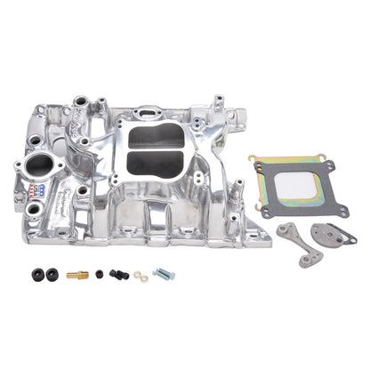 Edelbrock Performer Intake Manifold for 1965-79 Pontiac 326-455 Non-EGR, Polished Finish
