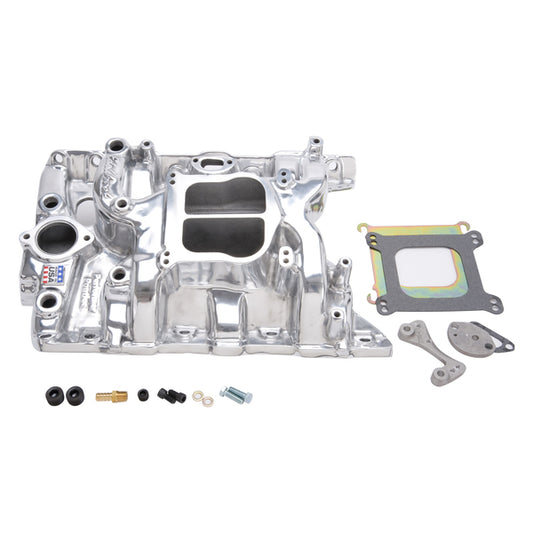 Edelbrock Performer Intake Manifold for 1965-79 Pontiac 326-455 Non-EGR, Polished Finish