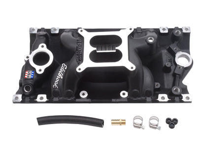 Edelbrock Performer RPM AIR-GAP Small Block Chevy Vortec Black Intake Manifold