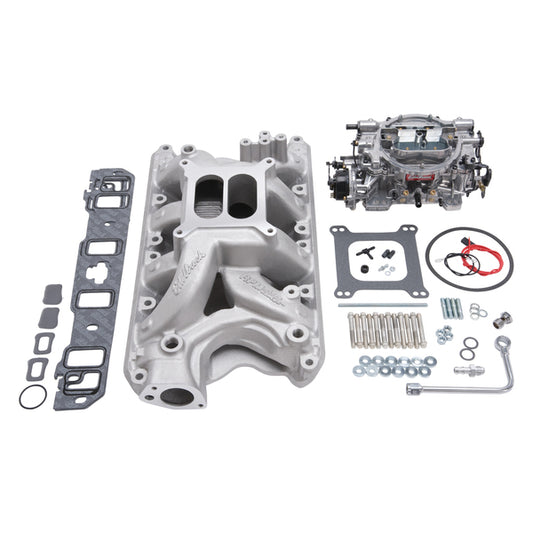 Edelbrock Single-Quad Manifold and carb Kit for Small-Block Ford 351-W