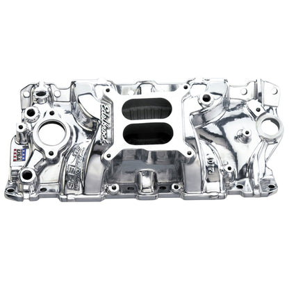 Edelbrock Performer EPS Intake Manifold for 1955-86 Small-Block Chevy, Polished Finish