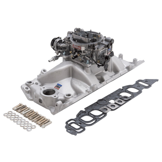 Edelbrock Single-Quad Manifold and carb Kit for Big-Block Chevy Oval Port