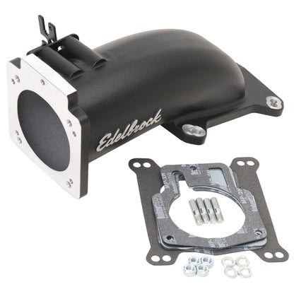 Edelbrock Throttle Body Intake Elbow Ultra Low, 90mm Opening, Black Powder Coated