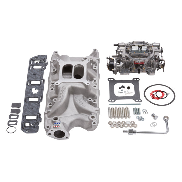 Edelbrock Single-Quad Manifold and carb Kit for Small-Block Ford 289-302