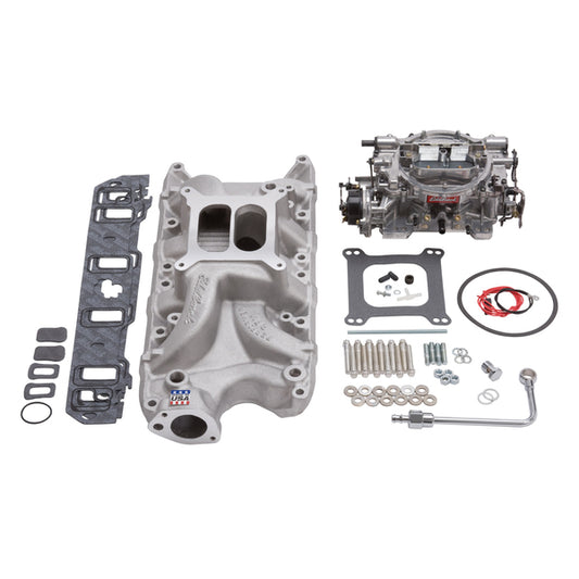 Edelbrock Single-Quad Manifold and carb Kit for Small-Block Ford 289-302