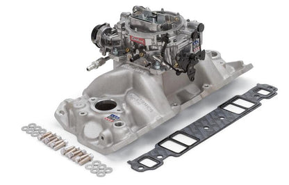 Edelbrock Single-Quad Manifold and carb Kit Small-Block Chevy with Vortec Heads