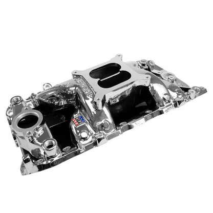 Edelbrock RPM Air-Gap Intake Manifold for Big-Block Chevy Oval Port, Chrome Plasma Finish