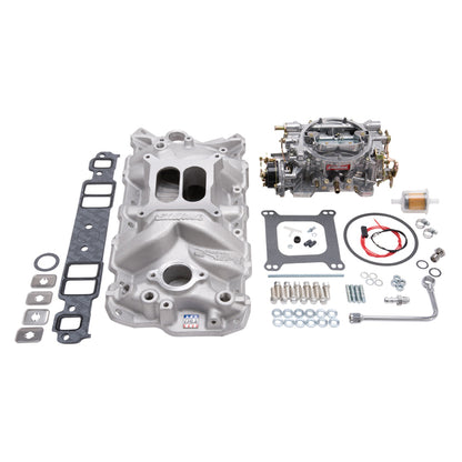 Edelbrock  Single-Quad Manifold and carb Kit for 1957-86 Small-Block Chevy