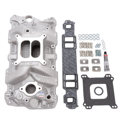 Edelbrock Edelbrock Chevrolet SBC RPM Manifold w/ Gaskets, Bolts, Studs, RTV