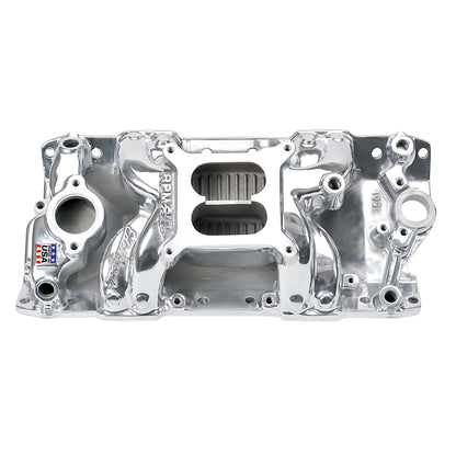 Edelbrock Performer RPM AIR-Gap Small Block Chevy Polished Intake Manifold