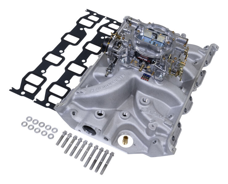 Edelbrock Single-Quad Manifold and carb Kit for Big-Block Ford FE