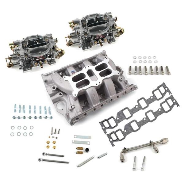 Edelbrock RPM Dual-Quad manifold and carb Kit for 390-428 Big-Block Ford FE