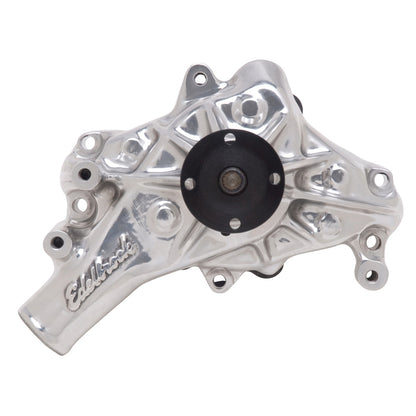 Edelbrock Water Pump for Small-Block Chevy in Polished Finish (Long)