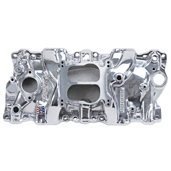 Edelbrock Performer Intake Manifold for 1987-95 Small-Block Chevy, Polished Finish