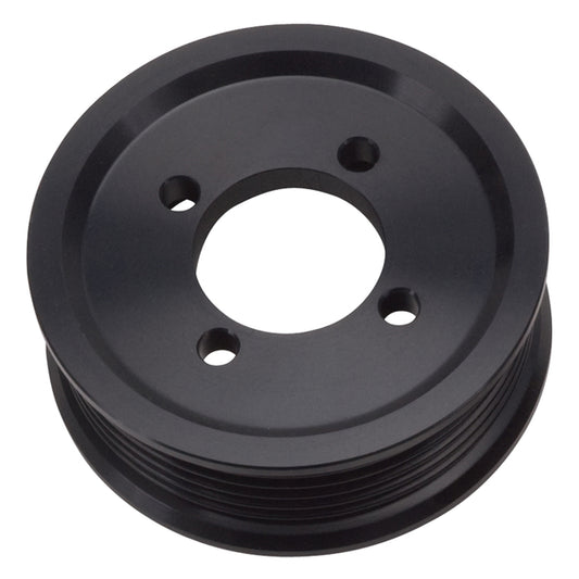 Edelbrock Competition Supercharger Pulley 3.25 in. 6-Rib, Black Anodized