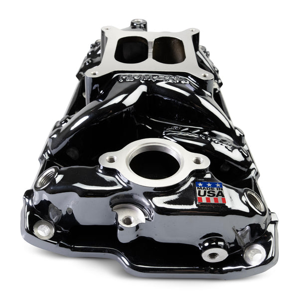 Edelbrock Performer RPM Small Block Chevy AIR-Gap Intake Manifold, Black Plasma finish