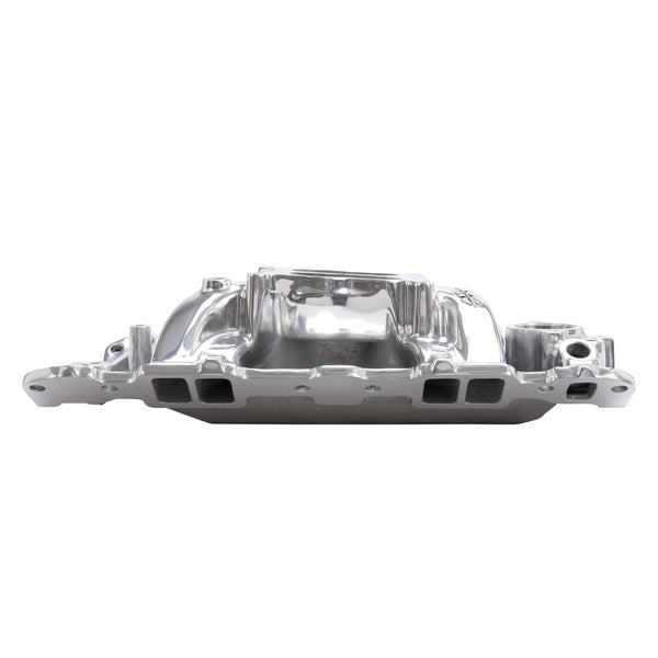 Edelbrock Performer Air-Gap Intake Manifold for 1955-86 Small-Block Chevy, Polished Finish