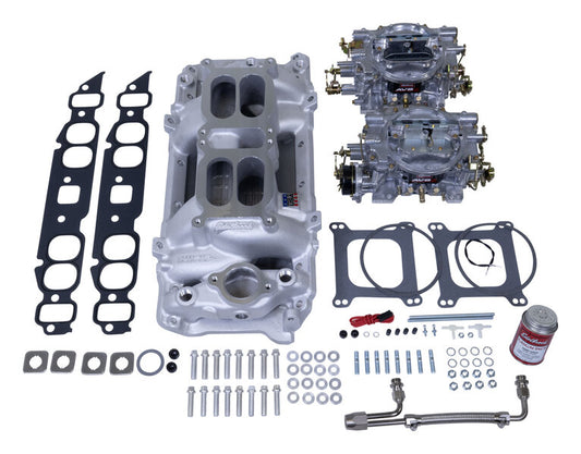 Edelbrock RPM Dual-Quad manifold and carb Kit for Big-Block Chevy Oval-Port