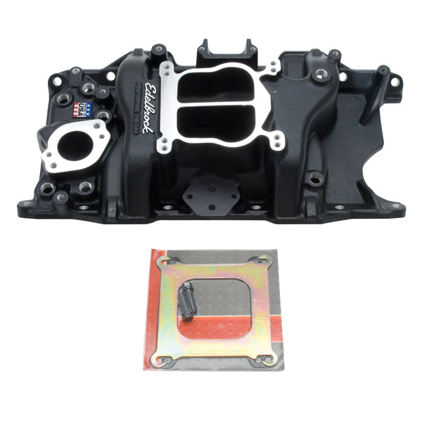 Edelbrock Performer 318/360 Intake Manifold for S/B Chrysler, LA Series, Black Finish