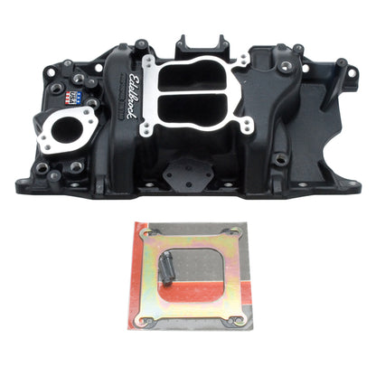 Edelbrock Performer 318/360 Intake Manifold for S/B Chrysler, LA Series, Black Finish