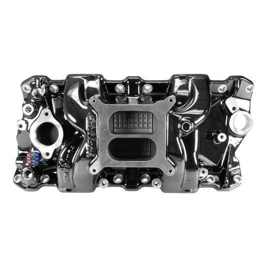 Edelbrock SMALL BLOCK CHEVROLET PERFORMER RPM - BLACK PLASMA FINISH
