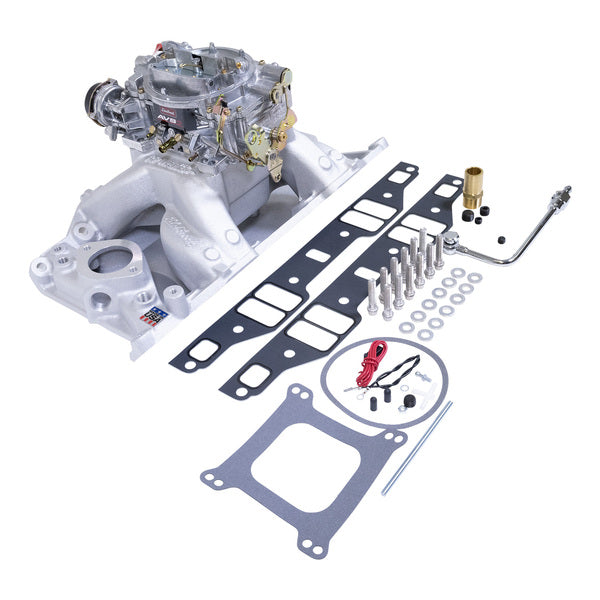 Edelbrock Single-Quad Manifold and carb Kit for Chrysler 340/360